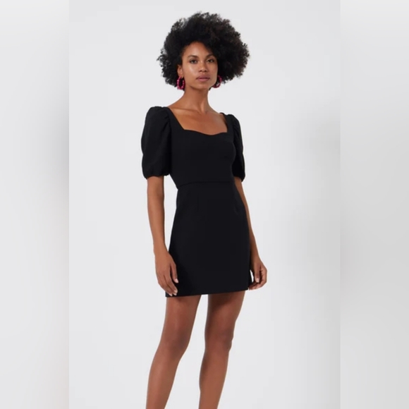 French Connection Dress Black Berina Mini Women's Sz US12 NWOT - Picture 1 of 11